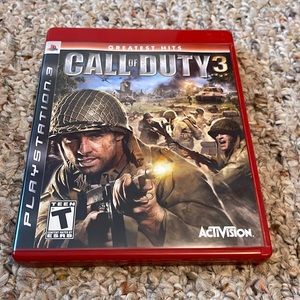 Call of Duty 3 on PS3 Greatest Hits Red edition